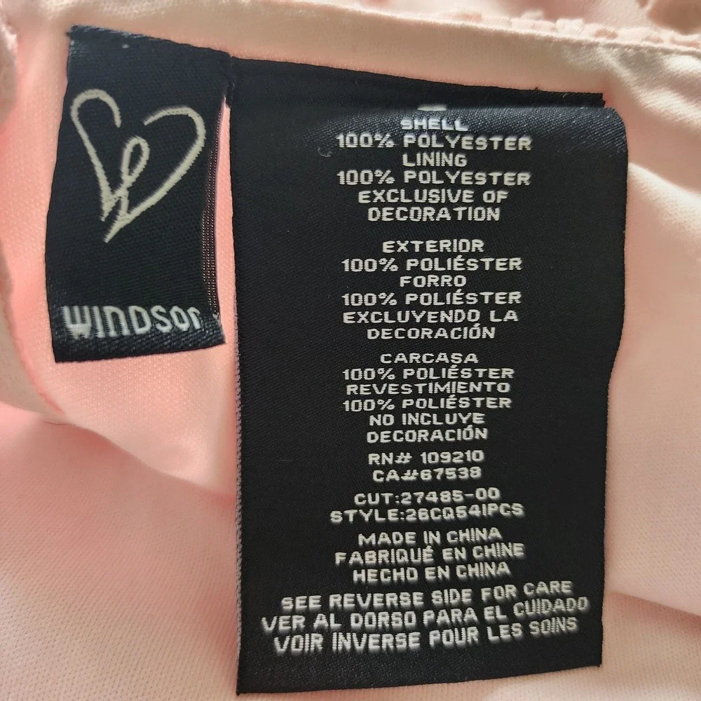 Windsor Dress Womens Size S Small Pink‎ Dotted Babydoll Boho Coquette Milkmaid